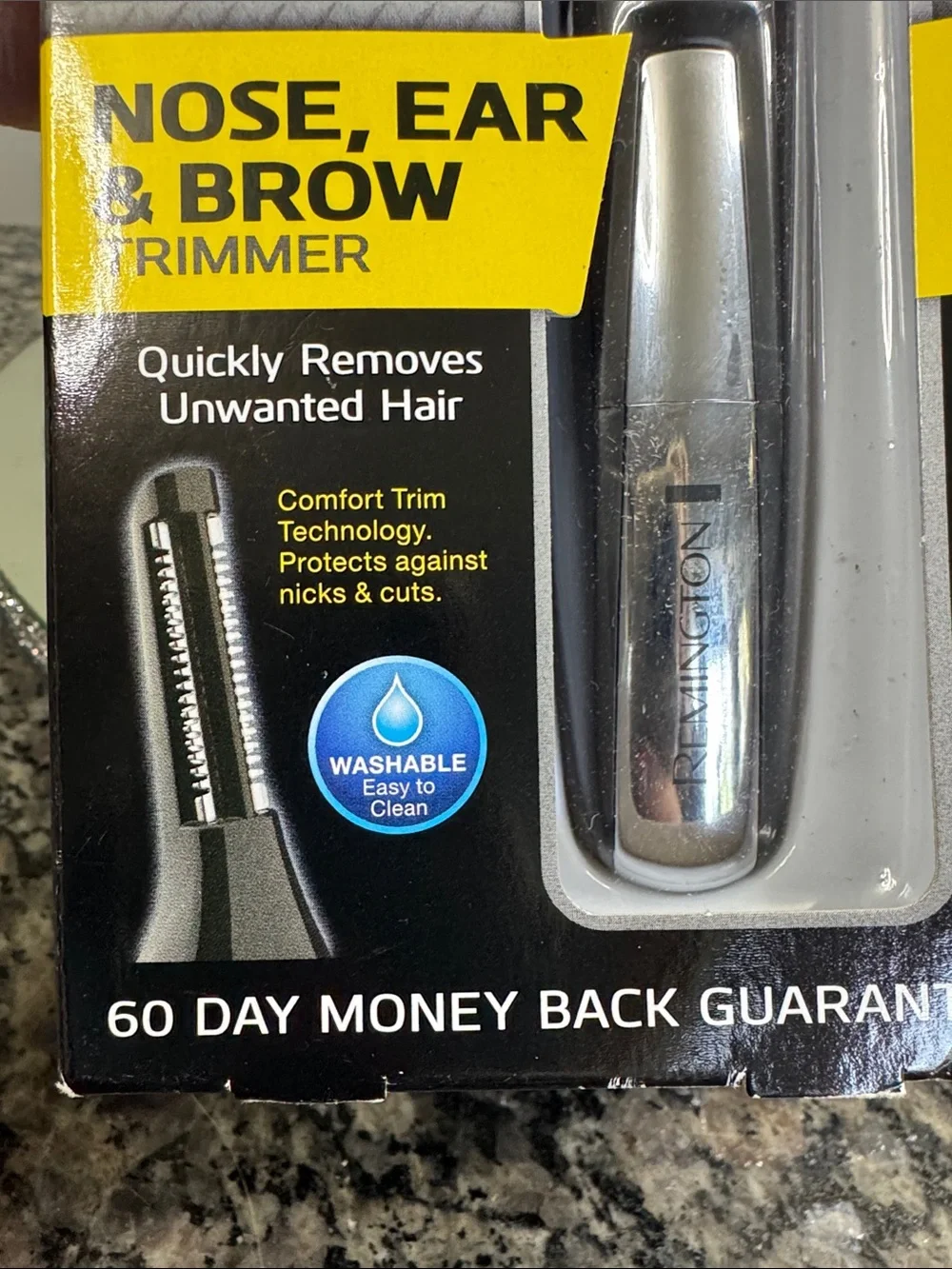 Remington Black and Yellow Nose, Ear & Brow Trimmer Kit NEW